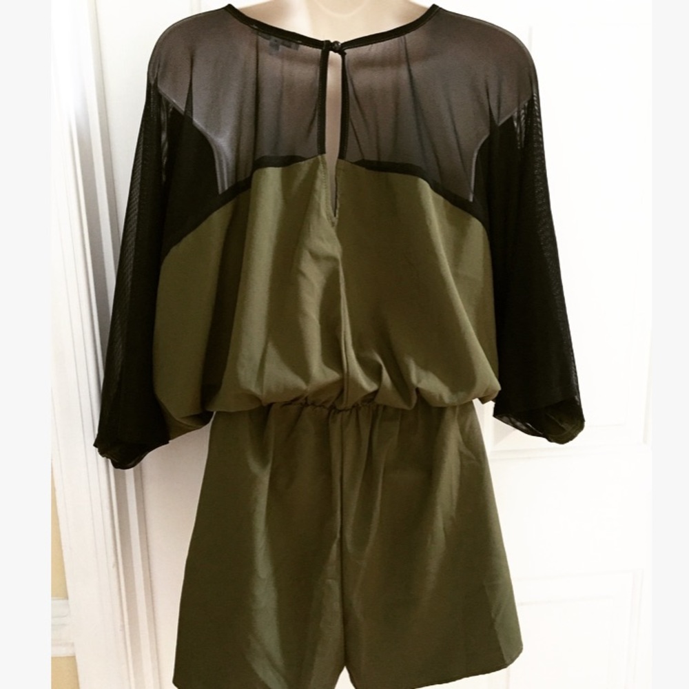 Green Mesh Romper - Picture 5 of 5